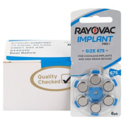 132 x baterie do aparatów słuchowych Rayovac 675 IMPLANT PRO