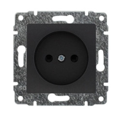 VENA Gniazdo pojedyncze b/u z przesłonami antracyt 516133