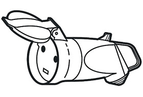 Złącze sieciowe Gniazdo Montaż na kablu 2P+E Typ E – francuski 32A