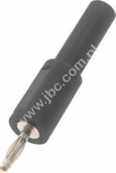 ADA 204-SW Adapter - przej. gn.bezp.4mm / wt.2mm, czarny, ELECTRO-PJP, ADA204SW