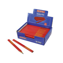 Faithfull FAICPDISPR80 Carpenter&#x27;s Pencils - Red / Medium (Display 80)
