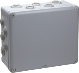 Branching box, 275 x 225 x 120 mm, Ø 40 mm, no. of entries: 16, gray, IP55, ENN05017