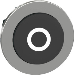 Schneider Electric ZB4FL232 ZB4FL232 Element czołowy dla przycisku płaski, resetowalny (Ø) 30.5 mm O chrom, czarny 1 szt