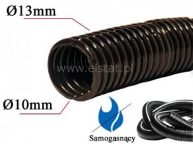 Rura karbowana 13/10mm peszel całkowity (niepalny