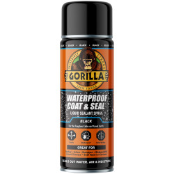 Gorilla Glue 115173 Waterproof Coat &amp; Seal Spray Black 450ml