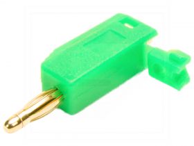 Wtyk bananowy 2mm;25.206.4;10A;60V; zielony;wtykany(gniazdo ban. 2mm)