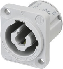 Panel plug, 3 pole, screw mounting, plug-in connection, 2.5 mm², gray, NAC3MPXXB-WOT