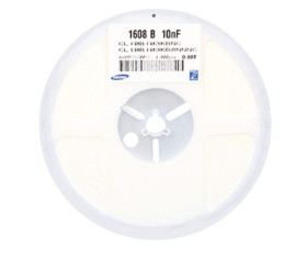 Wielowarstwowy kondensator ceramiczny (MLCC) 10nF 0603 (1608M) 50V dc X7R ±10% SMD Samsung Electro-Mechanics