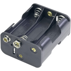 Goobay 11467 Battery Tray 6x AA Stud &amp; Socket 58x28x47 mm