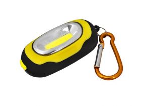 Latarka brelok 1W COB z magnesem, żółta