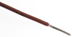 Przewód montażowy 0,2 mm² Brązowy Alpha Wire SR-PVC 24 AWG 300 V dł. 30m 7/0,20 mm +80°C Lista UL