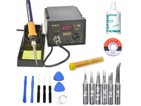 Stacja lutownicza WEP 937D+ 75W +groty 900M cyna narzedzia plecionka topnik