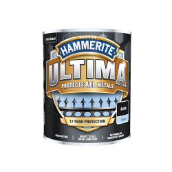 Hammerite 5362526 Ultima Metal Paint Smooth Black 750ml