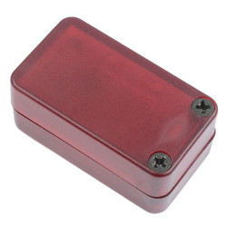 1551ATRD Hammond Translucent Red Subminiature Enclosure 35 x 20 x 15.5mm