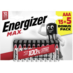 Energizer E303349400 Max AAA Battery Alkali-Manganese 1.5V 20 pc(s)
