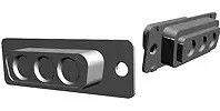 D-Sub socket, 3 pole, standard, equipped, straight, crimp connection, 5-445705-4