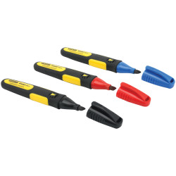 Stanley 0-47-315 FatMax Triple Pack Chisel Tip Markers