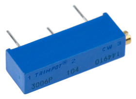 Potencjometr dostrojczy 100kΩ THT 0.75W 15 -zwoje Regulacja boczna