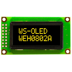 Winstar WEH000802A 8x2 OLED Display, Yellow