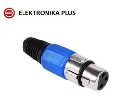 WTYK MIKROFONOWY ŻEŃSKI NIEBIESKI XLR 3 PINY