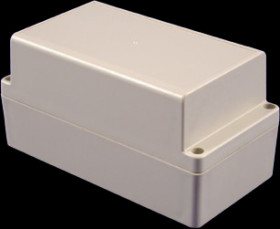 ABS enclosure, (L x W x H) 165 x 85 x 85 mm, light gray (RAL 7035), IP65, RP1185