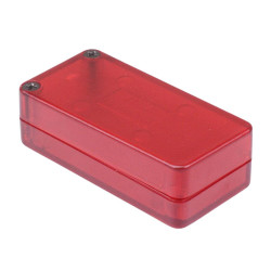 1551BTRD Hammond Translucent Red Subminiature ABS Enclosure 50 x 25 x 15mm
