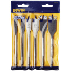 IRWIN&#xAE; 10502826 Blue Groove 4X Flat Bit Set, 6 Piece