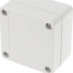ABS enclosure, (L x W x H) 66 x 66 x 41 mm, light gray (RAL 7035), IP66, 1555BGY