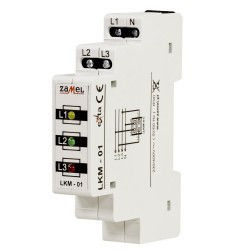 Lampka sygnalizacyjna LED 230V czerwona zielona żółta LKM-01-40 Zamel