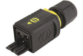 Złącze zasilające Wtyczka Montaż na kablu 3P 250 V HARTING