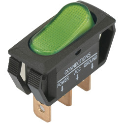 TruComponents 751606 Rocker switch,Off/On,SPST,Illuminated,Quick Connect