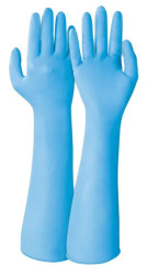 Rękawice robocze rozmiar: 7 materiał: Nitryl zastosowanie: Chemical Resistant, General Purpose