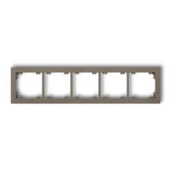 DECO Ramka pięciokrotna DECO Pastel Matt czekoladowy 49DR-5