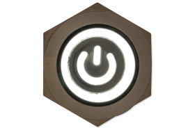 Panel switch, 12mm, white lighting