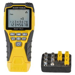 Tester kabli sieciowych Klein Tools Cat3, Cat5e, Cat6, Cat6a, Cat7 Tester kabli RJ11, RJ12, RJ45 VDV501-851