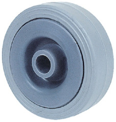 Kółko do wózka, Lite, Thermoplastic Rubber, Szary, obc.: 30kg, śred.: 42mm, szer.: 18mm