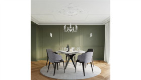 Lampa Wisząca Omi Czarna, 6-Punktowa, Szklane Klosze - 1194 Zuma Line