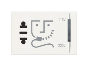 AXOLUTE Gniazdo golarkowe 230V 3-modułyułowe biały HD4177 LEGRAND