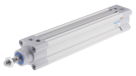 Siłownik pneumatyczny z tłoczyskiem skok: 160mm Festo Ø 32mm dwustronnego działania Action 305.1mm z amortyzacją