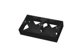 IMPRESJA Puszka instalacyjna natynkowa podwójna czarny metalik PNP-2Y/33