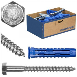 Kołki rozporowe uniwersalne 4ALL 14x70 z wkrętem z łbem sześciokątnym 10x100 10 sztuk RAWLPLUG