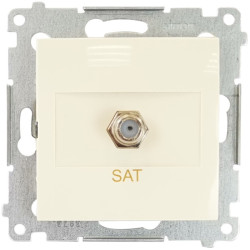 Gniazdo TV typu F pojedyncze kremowe DASF1.01/41 Kontakt Simon54