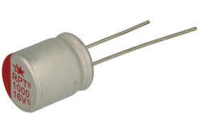 Kondensator; elektrolityczny; niskoimpedancyjny; polimerowy; 1000uF; 16V; RPT; RPT1C102M1012; 20%; fi 10x12mm; 3,5mm; przewlekan