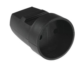 Gniazdo przenośne b/u 16A 250V czarne G-1-2