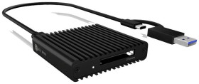 Czytnik kart pamięci, zewnętrzny ICY BOX IB-CR404-C31, Kartenleser, CF Exp. 2.0 Type-B, USB 3.2 Gen 2, LED, Aluminium 60
