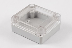 PC enclosure, (L x W x H) 65 x 60 x 28 mm, light gray (RAL 7035), IP65, RP1010C