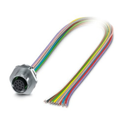 Złącze wielostykowe przemysłowe 17-pinowe M12 Montaż przedni Gniazdo Phoenix Contact