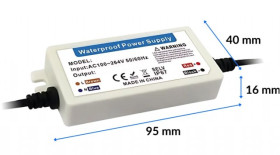 ZI 12V 2A 35W IP67 ZASILACZ POD LUSTRO