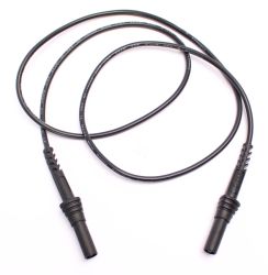 Przewód bezp. banan prosty-prosty 4mm 10A PPS1C-0005-BK CAT IV 600V, czarny