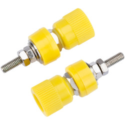 TruConnect 170574 4mm Binding Post with M4 Thread Yellow